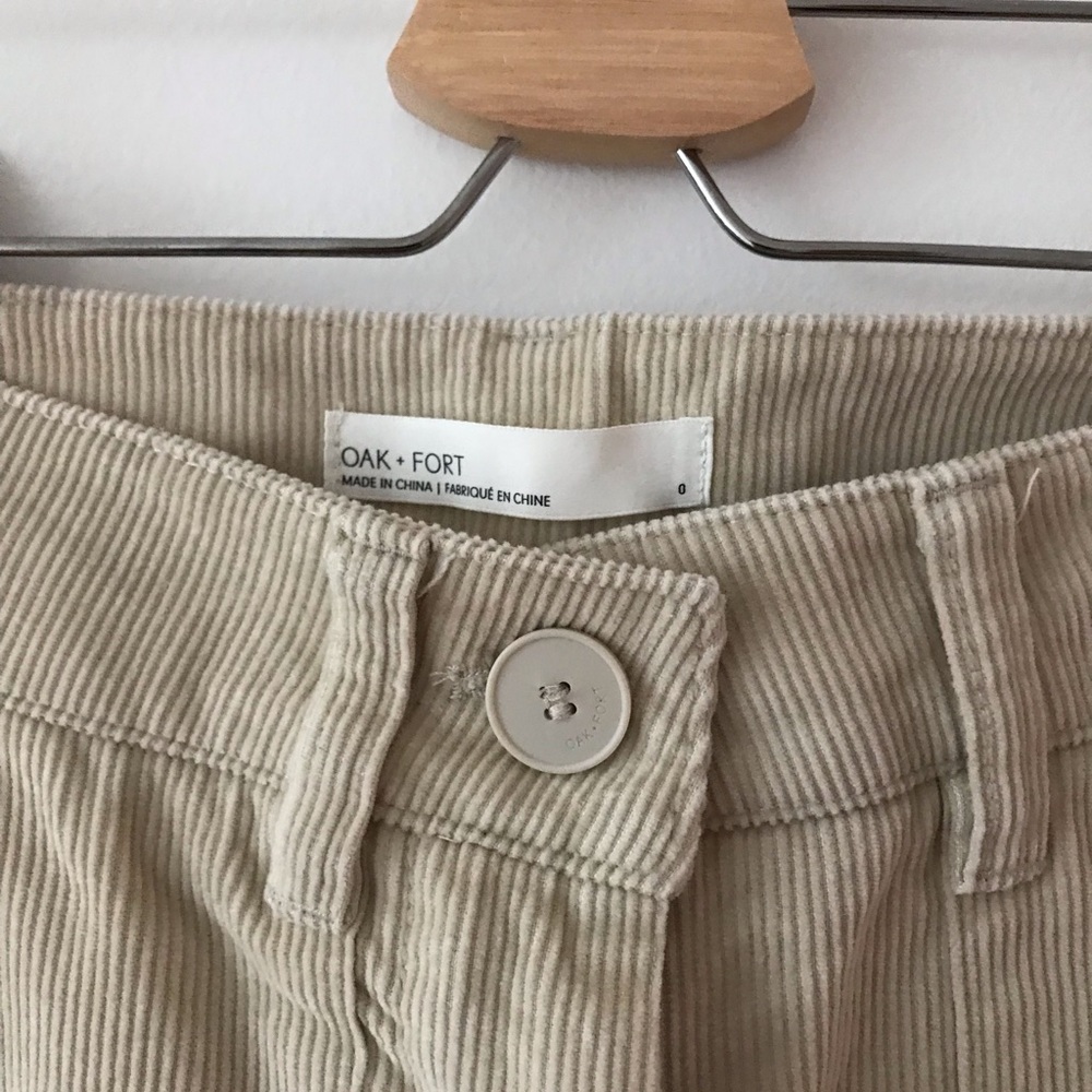 Crème Corduroy Culottes Size 0